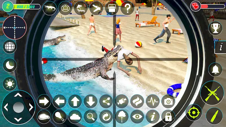 Скачать Crocodile Hunting Animal Games Взломанная [MOD Бесконечные монеты] APK на Андроид
