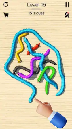 Скачать Tangled Snakes: Puzzle Game Взломанная [MOD Много монет] APK на Андроид