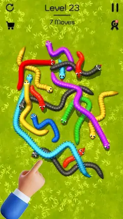 Скачать Tangled Snakes: Puzzle Game Взломанная [MOD Много монет] APK на Андроид