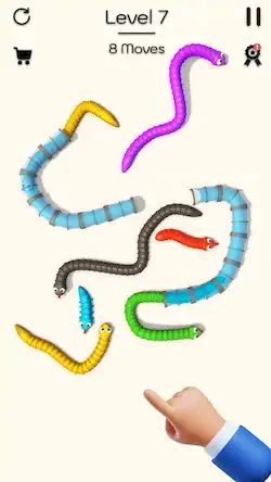 Скачать Tangled Snakes: Puzzle Game Взломанная [MOD Много монет] APK на Андроид