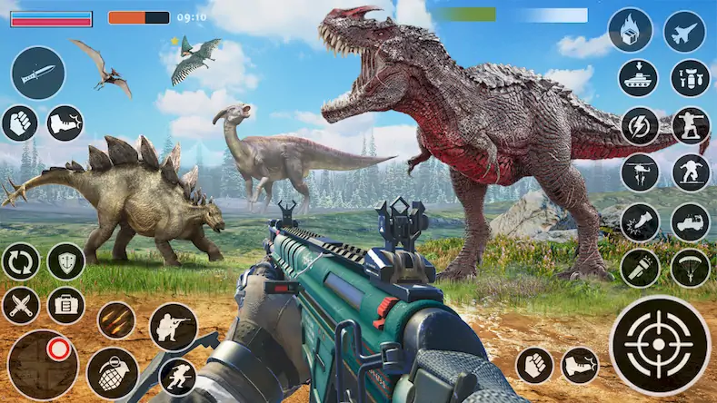 Скачать Dino Hunter : игры динозавров Взломанная [MOD Unlocked] APK на Андроид