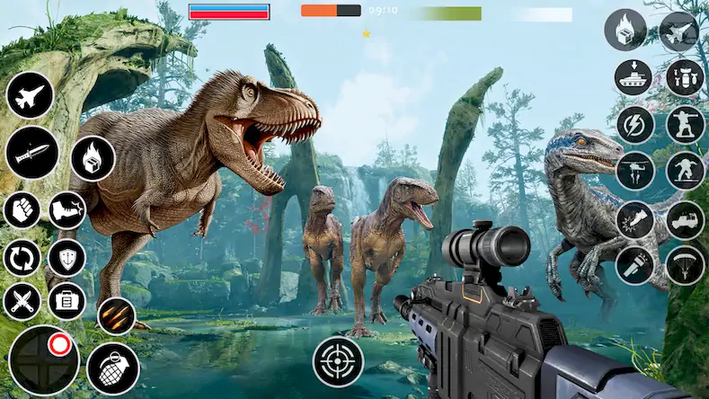 Скачать Dino Hunter : игры динозавров Взломанная [MOD Unlocked] APK на Андроид