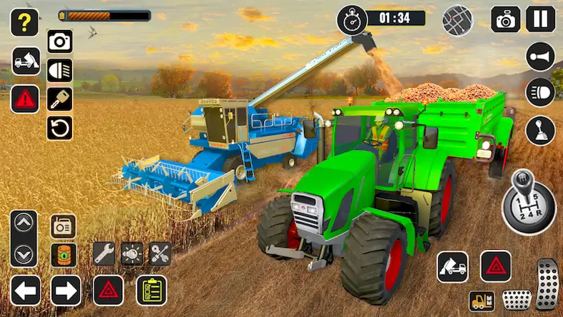 Скачать трактор комбайн фермер Взломанная [MOD Всё открыто] APK на Андроид