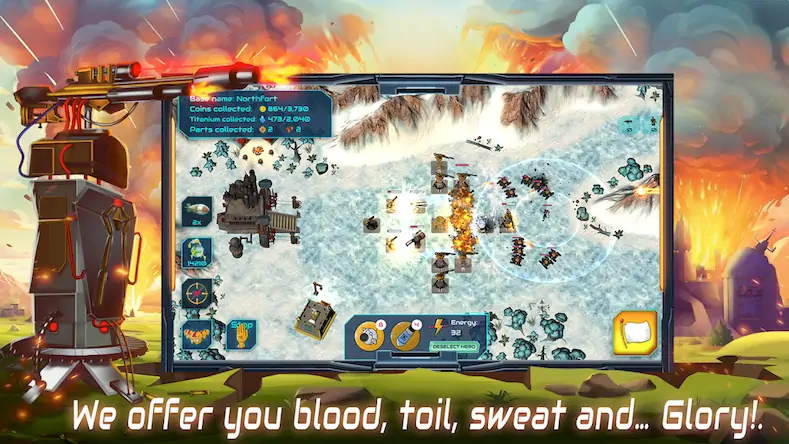 Скачать Boulder Base: Defense Strategy Взломанная [MOD Много монет] APK на Андроид