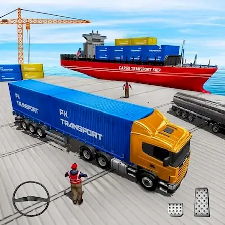 Скачать Cargo Transport Truck Driving Взломанная [MOD Много монет] APK на Андроид