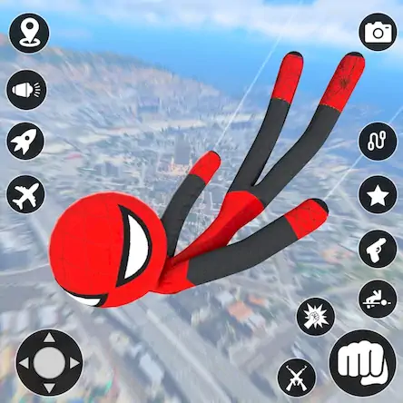 Скачать StickMan Rope Hero Spider Game Взломанная [MOD Всё открыто] APK на Андроид