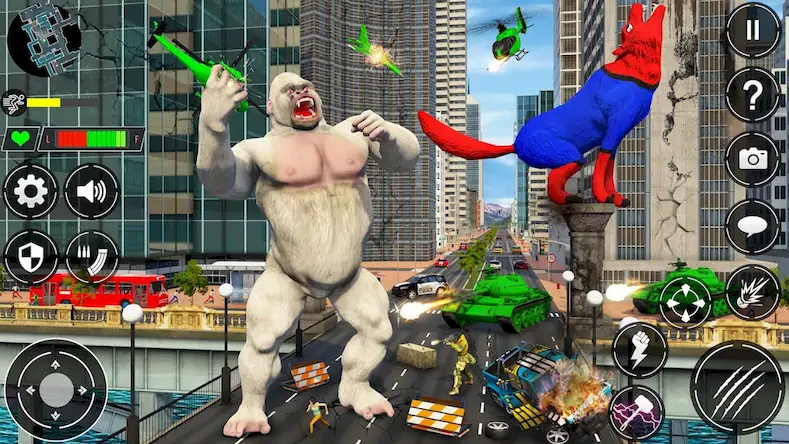 Скачать Angry Gorilla: City Rampage Взломанная [MOD Много монет] APK на Андроид