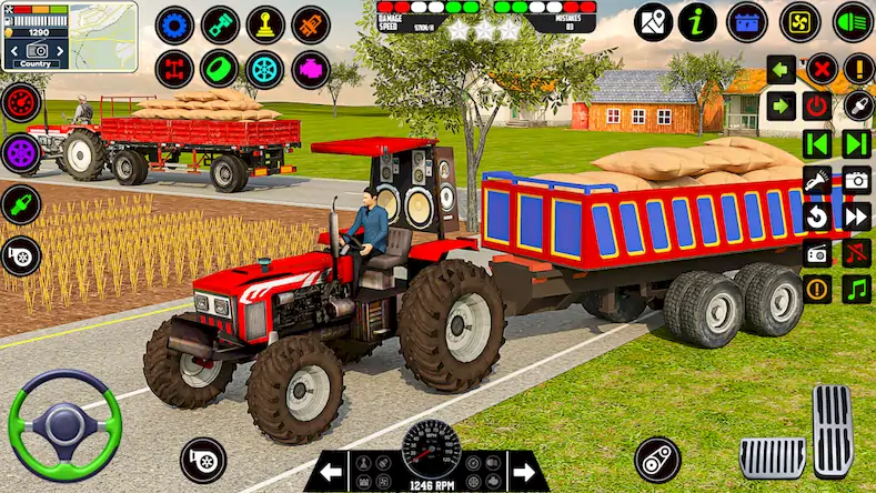 Скачать Farming Tractor Game Simulator Взломанная [MOD Бесконечные деньги] APK на Андроид