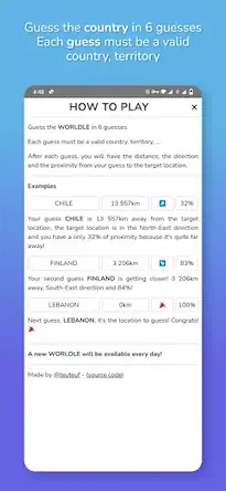 Скачать Worldle - Guess the Country Взломанная [MOD Бесконечные монеты] APK на Андроид