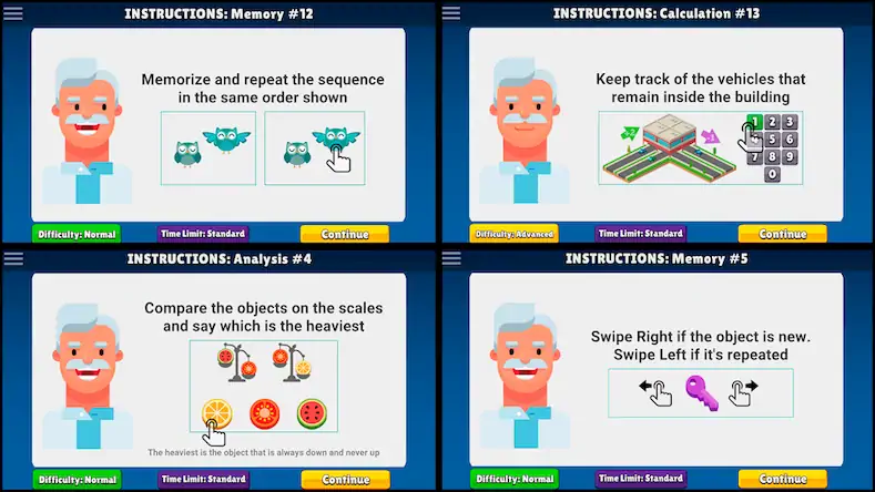 Скачать Neurobics: 60 Brain Games Взломанная [MOD Много денег] APK на Андроид