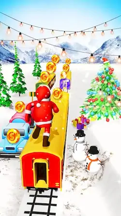 Скачать Xmas Santa Surfer Running Game Взломанная [MOD Много монет] APK на Андроид