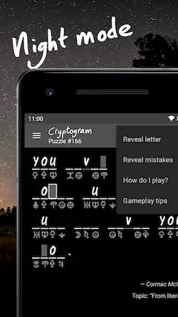 Скачать Cryptogram - puzzle quotes Взломанная [MOD Бесконечные монеты] APK на Андроид