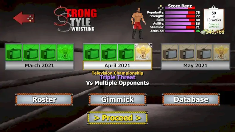 Скачать Wrestling Empire Взломанная [MOD Всё открыто] APK на Андроид