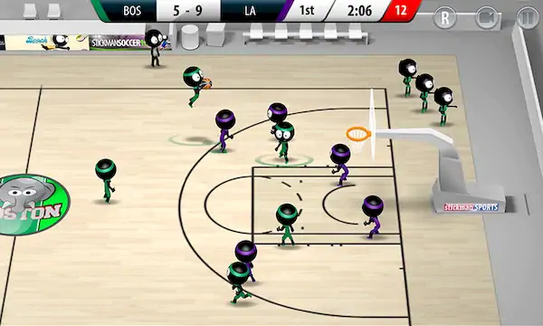 Скачать Stickman Basketball 3D Взломанная [MOD Много денег] APK на Андроид