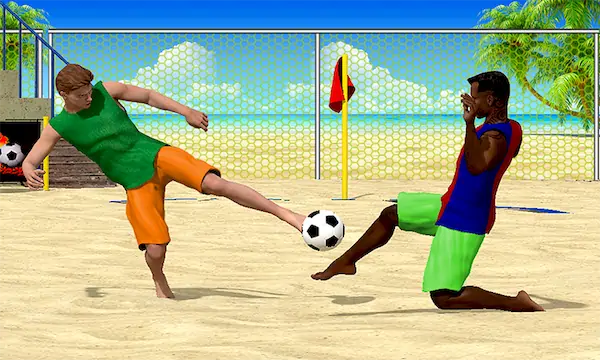 Скачать Пляжный футбол Взломанная [MOD Много монет] APK на Андроид