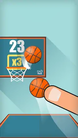 Скачать Basketball FRVR - Dunk Shoot Взломанная [MOD Много монет] APK на Андроид