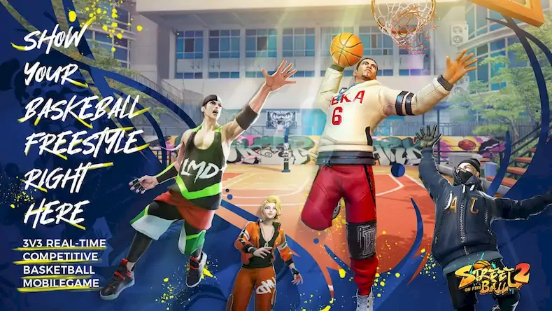 Скачать Streetball2: On Fire Взломанная [MOD Всё открыто] APK на Андроид