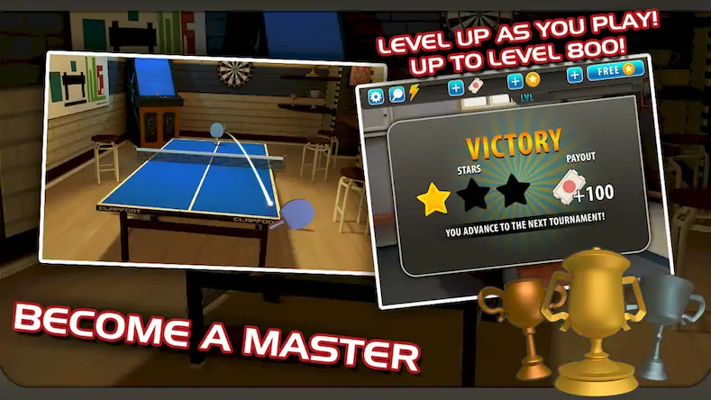 Скачать Ping Pong Masters Взломанная [MOD Unlocked] APK на Андроид