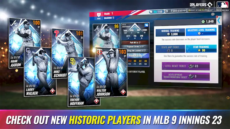 Скачать MLB 9 Innings 23 Взломанная [MOD Бесконечные монеты] APK на Андроид