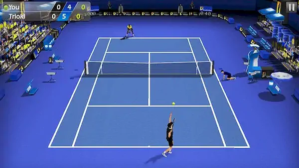 Скачать Теннис пальцем 3D - Tennis Взломанная [MOD Много монет] APK на Андроид