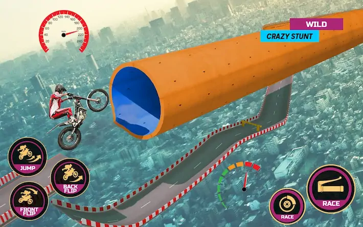 Скачать Racing Bike Stunt Games Master Взломанная [MOD Много монет] APK на Андроид