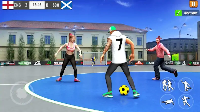 Скачать Street Football: Futsal Games Взломанная [MOD Всё открыто] APK на Андроид