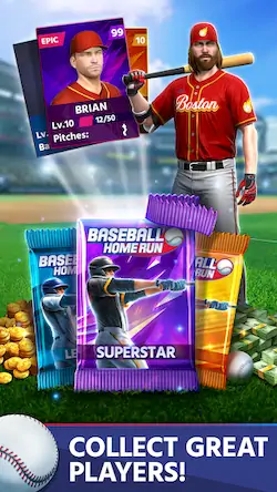 Скачать Baseball: Home Run Sports Game Взломанная [MOD Много денег] APK на Андроид