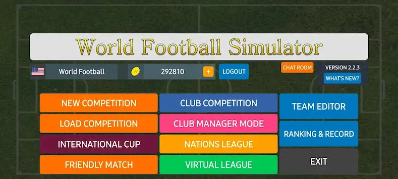 Скачать World Football Simulator Взломанная [MOD Много денег] APK на Андроид