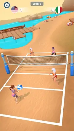 Скачать Beach Volleyball Game Взломанная [MOD Бесконечные деньги] APK на Андроид