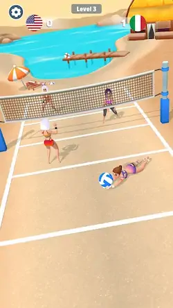 Скачать Beach Volleyball Game Взломанная [MOD Бесконечные деньги] APK на Андроид