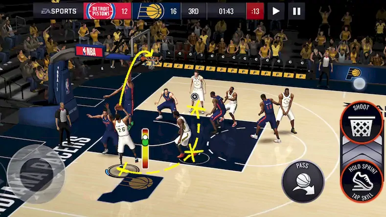 Скачать NBA LIVE: 勁爆美國職籃 Взломанная [MOD Всё открыто] APK на Андроид