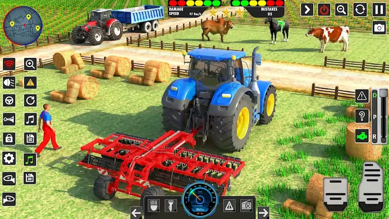 Скачать Real Tractor Driving Games Взломанная [MOD Много монет] APK на Андроид