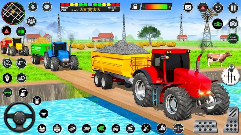 Скачать Real Tractor Driving Games Взломанная [MOD Много монет] APK на Андроид