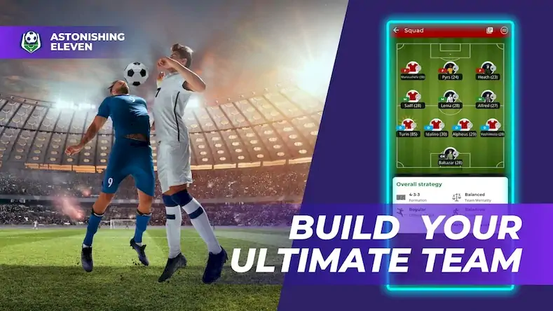 Скачать Astonishing Eleven Football Взломанная [MOD Всё открыто] APK на Андроид